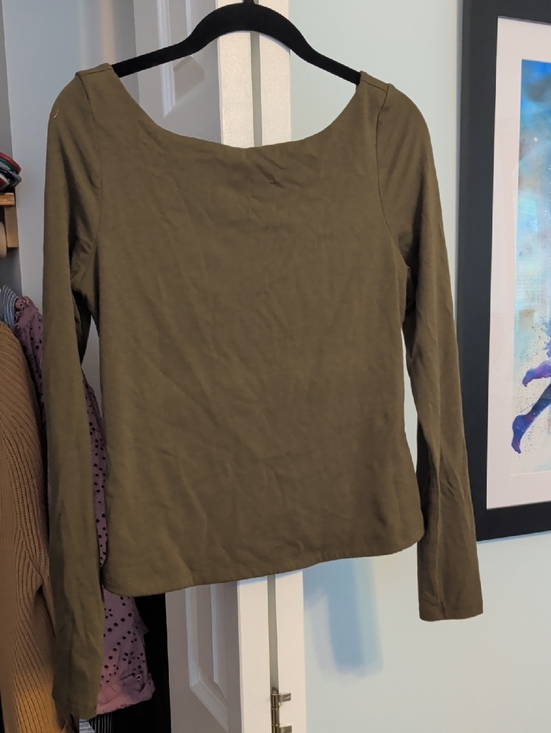 Banana Republic Tops - Banana Republic - Long Sleeve Backless Top in Olive Gree - S